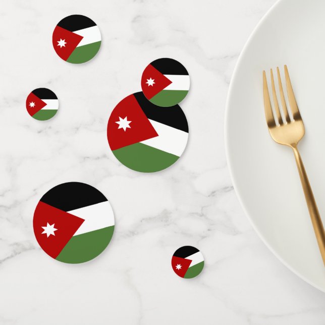 Confettis Drapeau de Jordanie (Groupe)