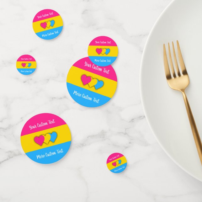 Confettis Drapeau de la fierté de la transexualité avec conf (Groupe)