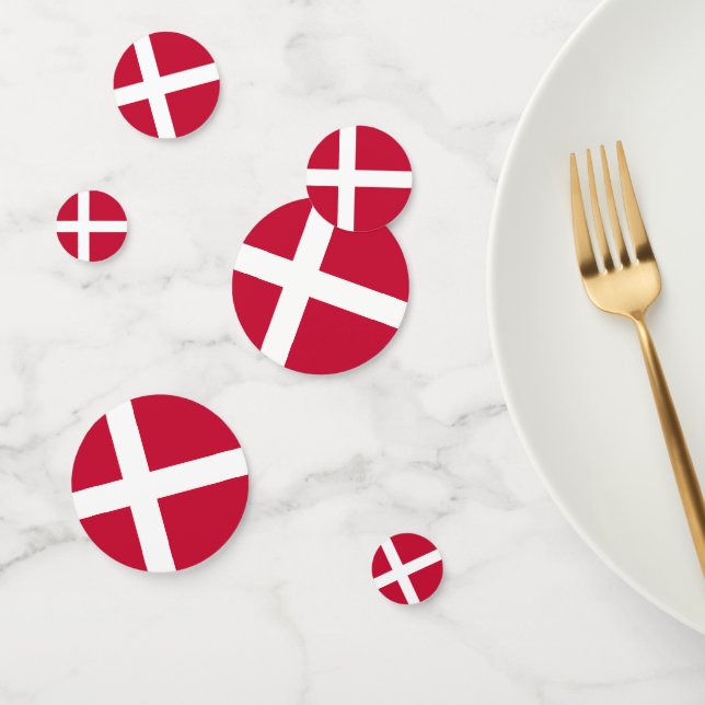 Confettis Drapeau du Danemark (Groupe)