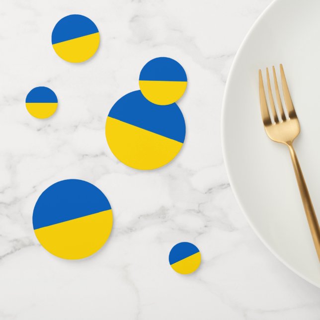 Confettis Drapeau ukrainien (Groupe)
