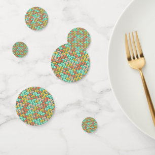 Confettis Echelle de poisson géométrique moderne et colorée