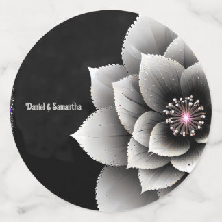 Confettis Élégance intemporelle : Mariage en fleurs noir et 