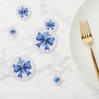 Confettis Elegant Blue Bow Bridal Shower