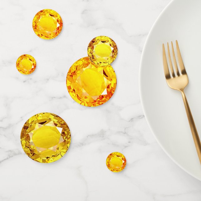 Confettis Elégant Jaune Sapphire pierres (Groupe)