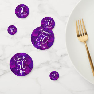 Confettis Elégant Purple 50 et Fabuleux fête d'anniversaire