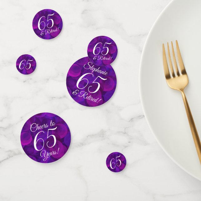 Confettis Élégant Purple 65 et Retraité (Groupe)