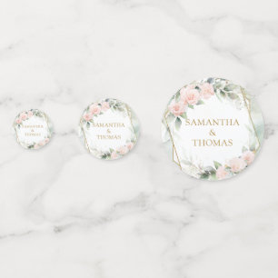 Confettis Élégant roux rose vert or pétillant mariage