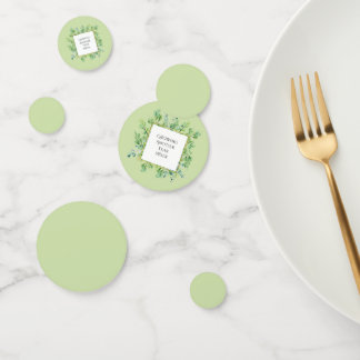 Confettis Élégante verdure Fête d'anniversaire sur mesure