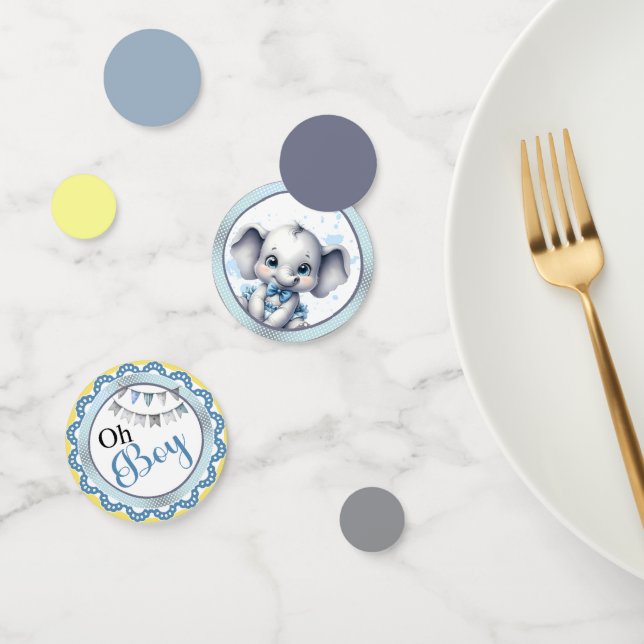 Confettis Eléphant bleu Cutie - Petite cacahuète (Groupe)