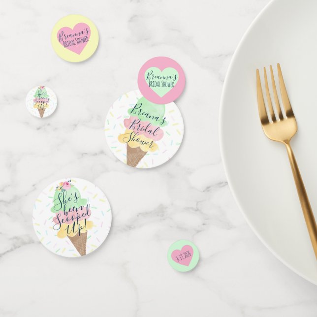 Confettis Elle a été ramassée Ice Cream Bridal Shower (Groupe)