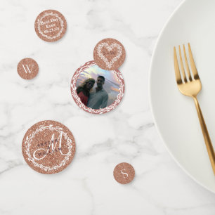 Confettis En épousant l'or rose élégant sylvatique ajoutez