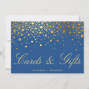 Confettis en feuille d'or faux Cartes élégantes et