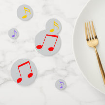 Confettis en forme de notes de musique pour table
