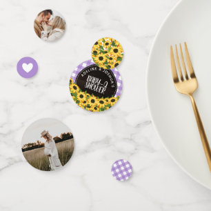 Confettis En vichy pourpre & Tournesols Bébé-Q Douche