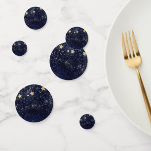 Confettis Étoilé céleste sous la partie de bleu d'or