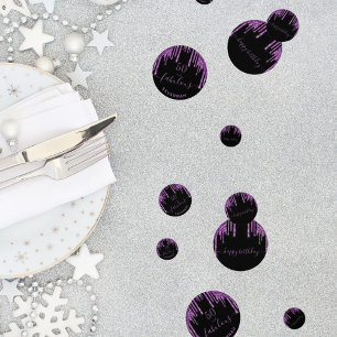 Confettis Fabuleux anniversaire noir violet parties scintill