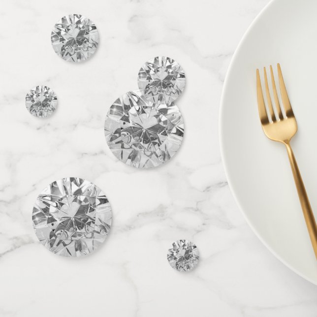 Confettis Faux White Diamond (Groupe)