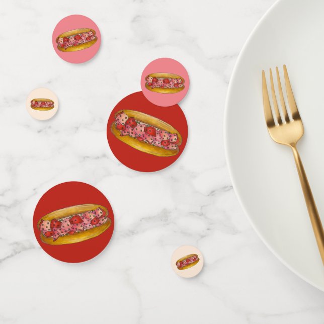 Confettis Félicitations à Maine Sandwich sur une rouleaux de (Groupe)