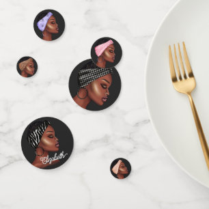 Confettis Femme noire