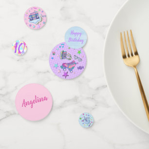 Confettis fête d'anniversaire à thème des années 80, fête du