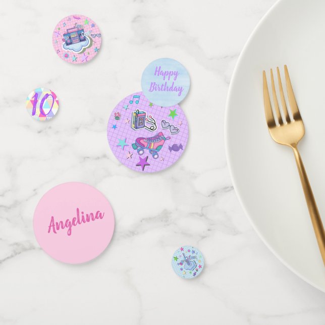 Confettis fête d'anniversaire à thème des années 80, fête du (Groupe)
