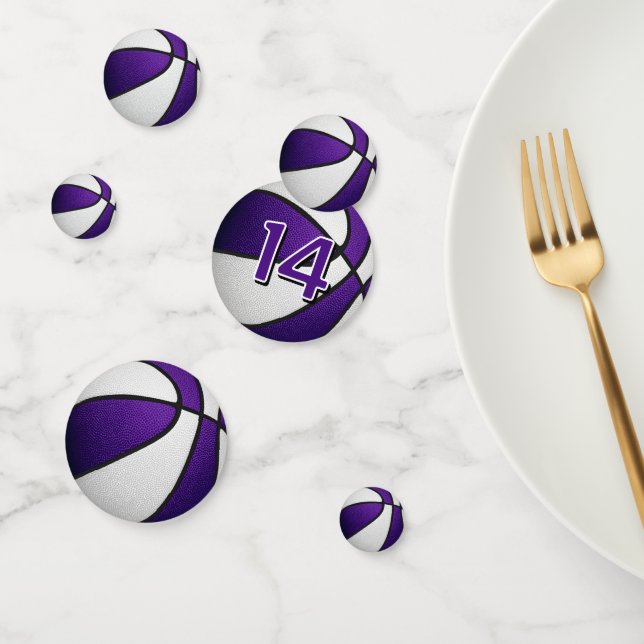 Confettis fête d'anniversaire de basket des filles blanches  (Groupe)