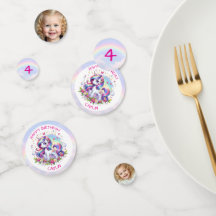 Fête d'anniversaire de fille licorne arc-en-ciel p