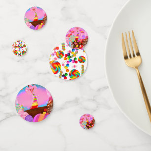 Confettis Fête d'anniversaire du bonbon 16 à terre de