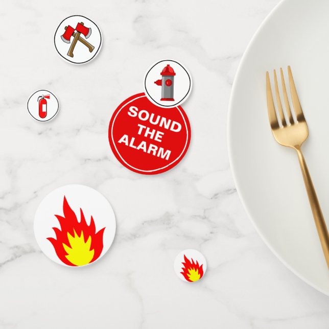 Confettis Fête d'anniversaire du camion d'incendie (Groupe)