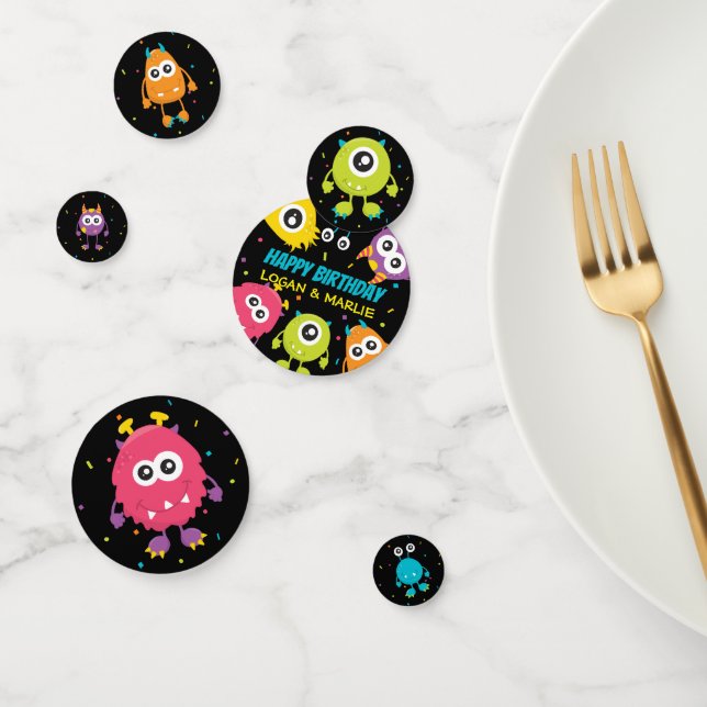 Confettis Fête d'anniversaire du Monster (Groupe)