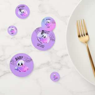 Confettis Fête de Bébé Boo Halloween Thème Violet Mignonne S