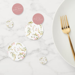 Confettis Fête de mariage floral aquarelle rose blush