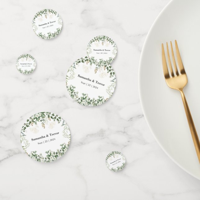 Confettis Feuillage doré et vert Vigne verdoyante (Groupe)