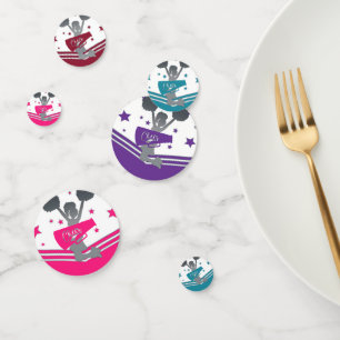 Confettis Filles de Cheerleading de Fête d'Anniversaire