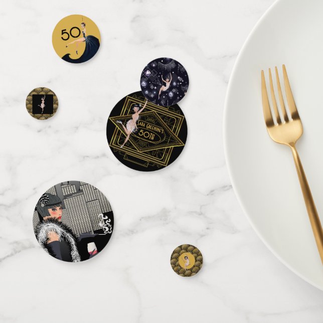 Confettis Flapper des années 20 Années 20 Grande Gatsby 1920 (Groupe)