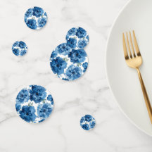 Fleur Bleue Aquarelle Floral Botanique Blanc