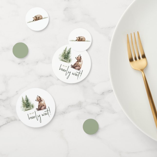 Confettis Forêt Forestière Nous Pouvons Bearly Wait Table (Groupe)