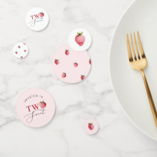 Confettis Fraise deux jolies fêtes d'anniversaire Table Conf