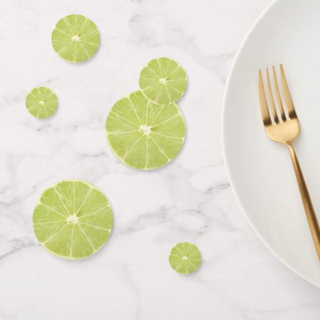 Confettis Fruit de citron vert tranche fraîche (Groupe)