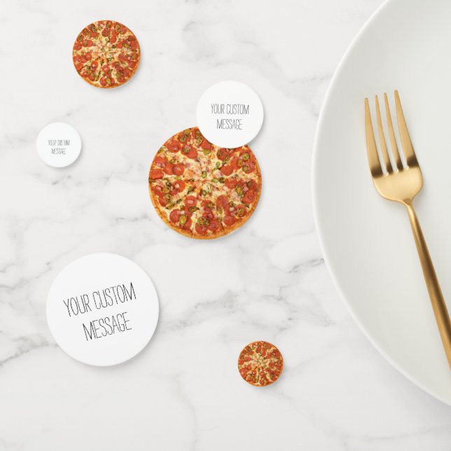 Confettis Fun Pizza Amoureux Anniversaire Fête Personnalisée (Groupe)