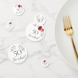 Confettis Funny 50 Alors quelle aquarelle Rose 50e anniversa