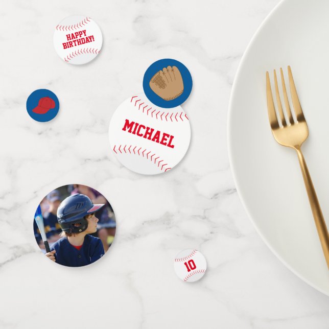 Confettis Garçons Baseball Thème Anniversaire (Groupe)