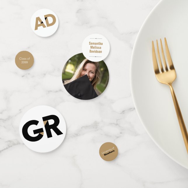 Confettis Gold Big Bold Angle-Cut Lettres Graduation (Groupe)