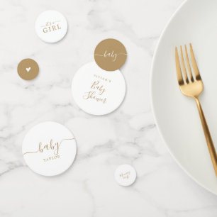 Confettis Gold minimaliste C'est une table de Baby shower fi