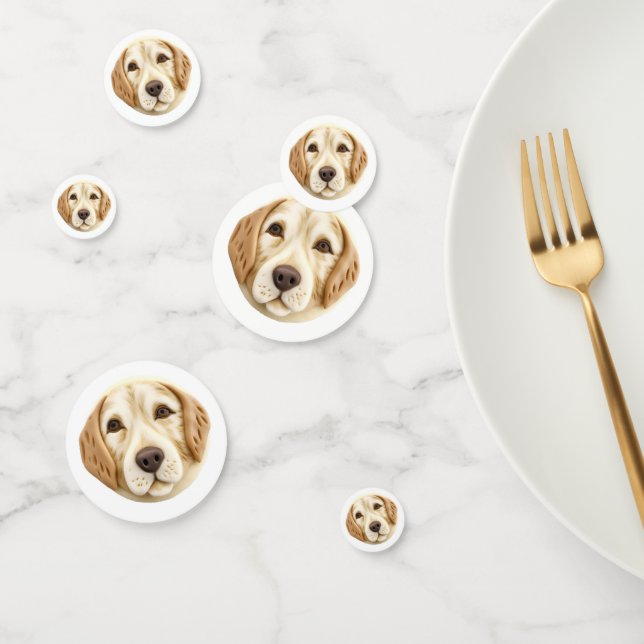 Confettis Golden Retriever Chien 3D inspiré (Groupe)