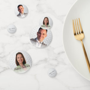 Confettis Golfer Couple Maman Papa 2 Modèle d'image