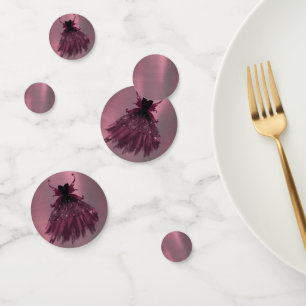 Confettis Gothique Fairy Fuchsia Gown   Punk Rock rose Magen