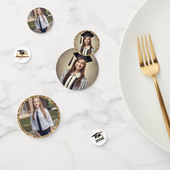 Confettis Graduation Party Photos Table  (Groupe)
