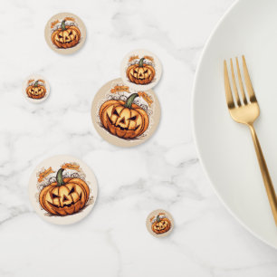 Confettis Halloween : grosse citrouille -