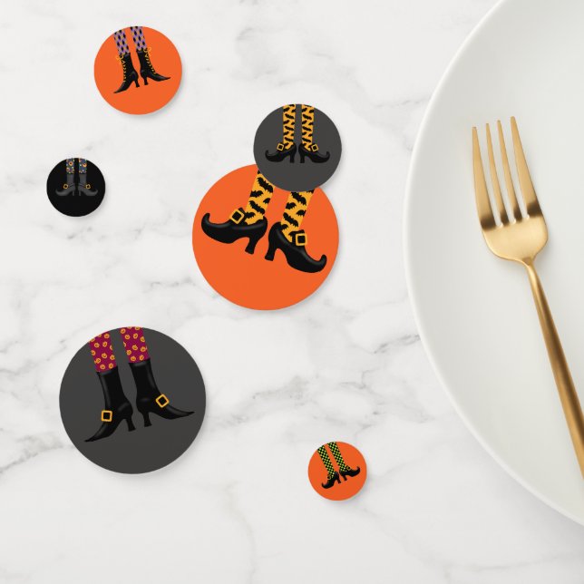Confettis Halloween Jambes de sorcière | Métal (Groupe)